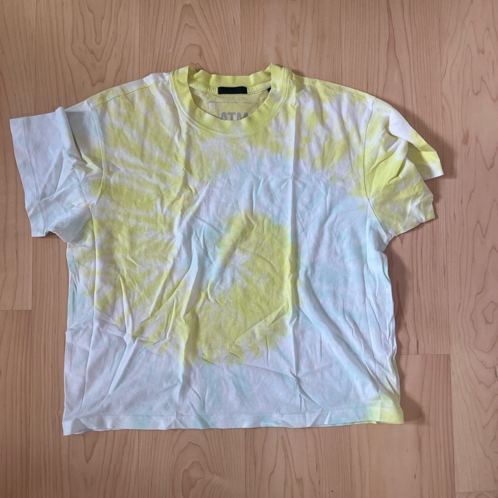 ATM Anthony Thomas Melillo Yellow Tie-Dye T-Shirt